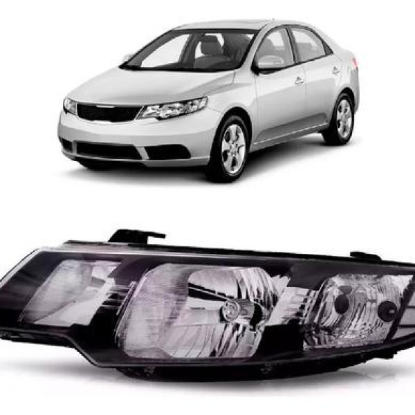 Farol Cerato Com Mascara Negra 2009 2010 2012 Lado Direito Esquerdo