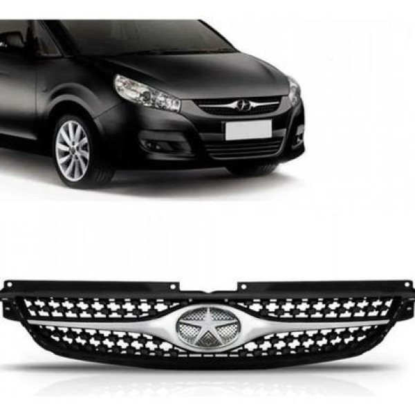 Grade Parachoque  Dianteiro Com Cromado E Simbolo J6