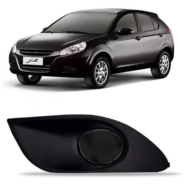 Moldura Grade Farol Milha J3 Lado Direito Preto Direito