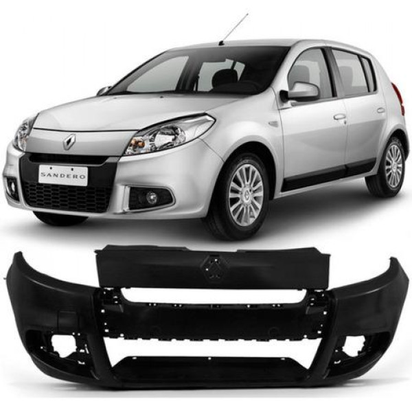 Parachoque Dianteiro Sandero 2011 2012 2013 2014 Preto