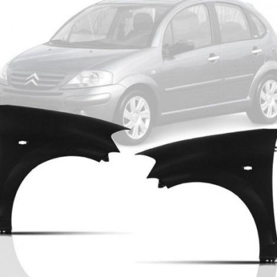 Paralama C3 2003 Ao 2012 Com Furo  Lado Esquerdo