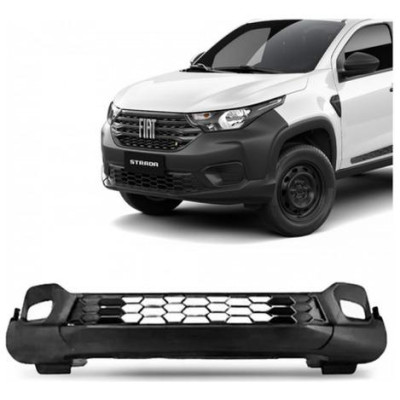 Spoiler Saia Grade Parachoque Dianteiro Strada 2020 21 22 23 Preto
